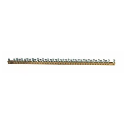   LEGRAND 134005 PractiboxS screw-fastened bare brass PE distribution terminal, 40 connection points, 20x16mm² + 20x10mm²; Icc=6 kA