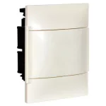 LEGRAND 134146 PractiboxS téglafalba süllyeszthető kiselosztó(650°C), fehér ajtóval, védőföld és nulla elosztókapoccsal, 1 sor 6 modul