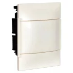 LEGRAND 134166 PractiboxS gipszkartonba süllyeszthető kiselosztó (850°C), fehér ajtóval, védőföld és nulla elosztókapoccsal, 1 sor 6 modul