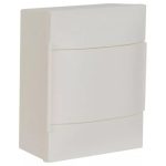   LEGRAND 134204 PractiboxS falon kívüli kiselosztó, fehér ajtóval, védőföld és nulla elosztókapoccsal, 1 sor 4 modul