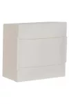 LEGRAND 134208 PractiboxS falon kívüli kiselosztó, fehér ajtóval, védőföld és nulla elosztókapoccsal, 1 sor 8 modul