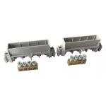   LEGRAND 134810 PractiboxS bare PE+N distribution terminal with insulated holder, for 4-module cabinet, 2 x (2x16mm² + 2x10mm²) Icc=6 kA