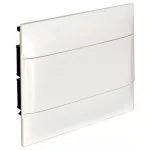 LEGRAND 135141 PractiboxS téglafalba süllyeszthető kiselosztó(650°C), fehér ajtóval, védőföld és nulla elosztókapoccsal, 1 sor 12 modul