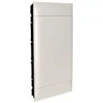 LEGRAND 135143 PractiboxS téglafalba süllyeszthető kiselosztó(650°C), fehér ajtóval, védőföld és nulla elosztókapoccsal, 3 sor 12 modul