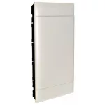 LEGRAND 135144 PractiboxS téglafalba süllyeszthető kiselosztó(650°C), fehér ajtóval, védőföld és nulla elosztókapoccsal, 4 sor 12 modul
