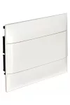 LEGRAND 135161 PractiboxS gipszkartonba süllyeszthető kiselosztó(850°C), fehér ajtóval, védőföld és nulla elosztókapoccsal, 1 sor 12 modul