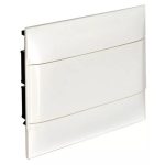   LEGRAND 135161 PractiboxS flush-mount distribution board in plasterboard (850°C), with white door, protective ground and neutral distribution terminal, 1 row 12 modules