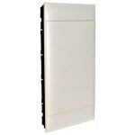   LEGRAND 135163 PractiboxS flush-mount distribution board in plasterboard (850°C), with white door, protective ground and neutral distribution terminal, 3 rows 12 modules