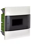 LEGRAND 135171 PractiboxS flush-mounted distribution board in plasterboard (850°C), with transparent smoke-colored door, protective earth and neutral distribution terminal, 1 row 12 modules LEGRAND 135171 PractiboxS flush-mounted distribution board in plasterboard (850°C), with transparent smoke-colored door, protective earth and neutral distribution terminal, 1 row 12 modules