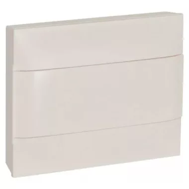 LEGRAND 135201 PractiboxS external distributor (650°C), with white door, protective ground and neutral distribution terminal, 1 row 12 modules