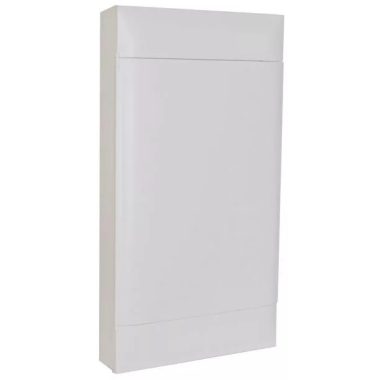 LEGRAND 135204 PractiboxS external distributor (650°C), with white door, protective earth and neutral distribution terminal, 4 rows 12 modules
