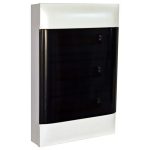   LEGRAND 135213 PractiboxS external distributor (650°C), with transparent smoke-colored door, protective ground and neutral distribution terminal, 3 rows 12 modules