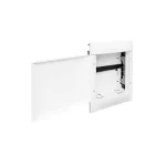   LEGRAND 135702 PractiboxS multimédiás elosztószekrény, téglafalba süllyeszthető, fehér ajtóval, 2x2 + 4x2 modul fogadására alkalmas