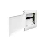 LEGRAND 135722 PractiboxS multimédiás elosztószekrény, gipszkartonba süllyeszthető, fehér ajtóval, 2x2 + 4x2 modul fogadására alkalmas