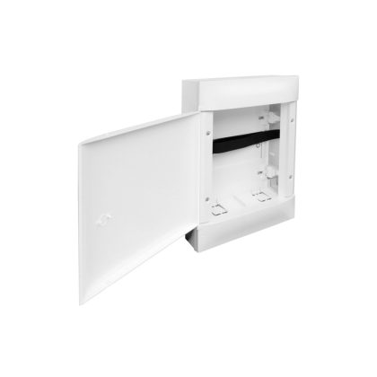   LEGRAND 135802 PractiboxS multimédiás elosztószekrény, falon kívüli, fehér ajtóval, 2x2 + 4x2 modul fogadására alkalmas