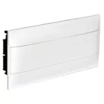 LEGRAND 137145 PractiboxS téglafalba süllyeszthető kiselosztó(650°C), fehér ajtóval, védőföld és nulla elosztókapoccsal, 1 sor 22 modul