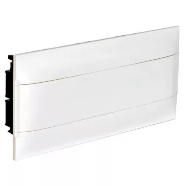 LEGRAND 137145 PractiboxS téglafalba süllyeszthető kiselosztó(650°C), fehér ajtóval, védőföld és nulla elosztókapoccsal, 1 sor 22 modul