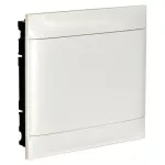 LEGRAND 137147 PractiboxS téglafalba süllyeszthető kiselosztó(650°C), fehér ajtóval, védőföld és nulla elosztókapoccsal, 2 sor 18 modul