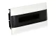 LEGRAND 137156 PractiboxS flush-mounted distributor (650°C), with transparent smoke-colored door, protective ground and neutral distribution terminal, 1 row 18 modules