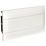   LEGRAND 137166 PractiboxS flush-mount distribution board in plasterboard (850°C), with white door, protective ground and neutral distribution terminal, 1 row 18 modules
