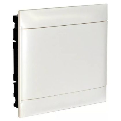  LEGRAND 137167 PractiboxS flush-mount distribution board in plasterboard (850°C), with white door, protective ground and neutral distribution terminal, 2 rows 18 modules