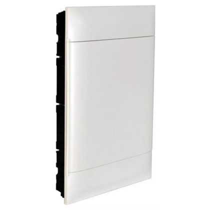  LEGRAND 137168 PractiboxS flush-mount distribution board in plasterboard (850°C), with white door, protective ground and neutral distribution terminal, 3 rows 18 modules