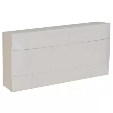 LEGRAND 137205 PractiboxS falon kívüli kiselosztó(650°C), fehér ajtóval, védőföld és nulla elosztókapoccsal, 1 sor 22 modul