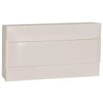   LEGRAND 137206 PractiboxS falon kívüli kiselosztó(650°C), fehér ajtóval, védőföld és nulla elosztókapoccsal, 1 sor 18 modul