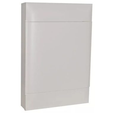 LEGRAND 137208 PractiboxS external distributor (650°C), with white door, protective earth and neutral terminal, 3 rows 18 modules