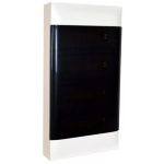   LEGRAND 137219 PractiboxS external distributor (650°C), with transparent smoke-colored door, protective ground and neutral terminal, 4 rows 18 modules