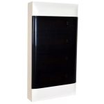   LEGRAND 137219 PractiboxS falon kívüli kiselosztó(650°C), átlátszó füstszínű ajtóval, védőföld és nulla elosztókapoccsal, 4 sor 18 modul