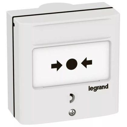   LEGRAND 138071 Manual signal for emergency stop, white RAL 9003, with 1 changeover contact - 5A - 24V=, IP30 - IK07