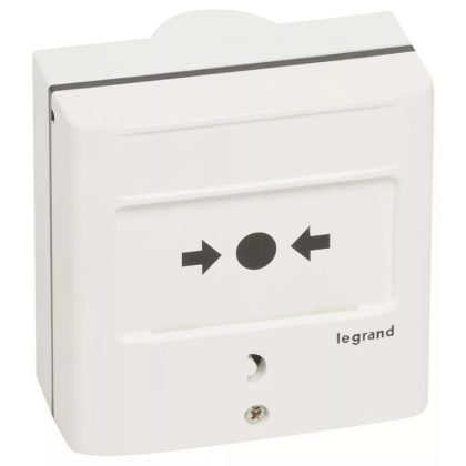   LEGRAND 138073 Manual signal for emergency stop, white RAL 9003, with 2 changeover contacts - 5A - 24V=, IP30 - IK07