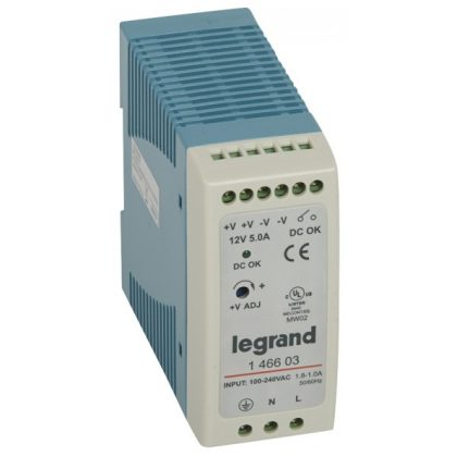   LEGRAND 146603 power supply 60W 100-240/12V= switching mode stabilized