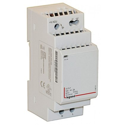   LEGRAND 146711 Lexic Egyfázisú kapcsolóüzemű tápegység - 24 W - 100-240V~ / 12V = - 2 A