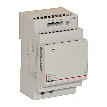   LEGRAND 146723 Lexic Single-phase switching power supply - 60 W - 100-240V~ / 24V = - 2.5 A
