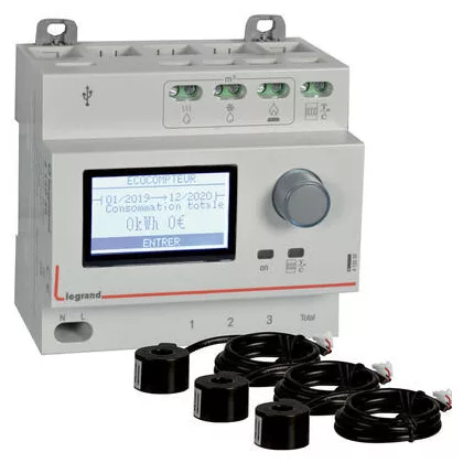   LEGRAND 412031 CX3 okos mérőközpont 3 db zárt áramváltóval szállítva