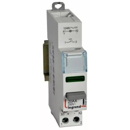 LEGRAND 412918 CX3 moduláris nyomógomb 1Z + zöld LED 12/48V ~/=