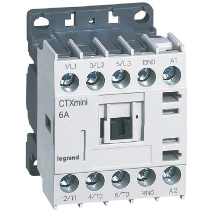   LEGRAND 417014 CTX3 Mini industrial contactor 3P 6A 1NY 110V AC