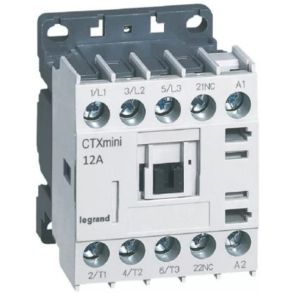   LEGRAND 417054 CTX3 Mini industrial contactor 3P 12A 1NY 110V AC