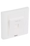 LEGRAND 632796 Linkeo süllyesztett szerelvény 1xRJ45 keystone port fogadására döntött fehér burkolattal és kerettel címketartóval
