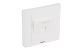 LEGRAND 632796 Linkeo süllyesztett szerelvény 1xRJ45 keystone port fogadására döntött fehér burkolattal és kerettel címketartóval