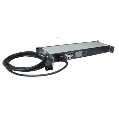 LEGRAND 646020 LEGRAND intelligens elosztósor(iPDU) 19"/1U mérős és kapcsolós KIM: 12xC13 reteszelhető TÁP: C20 2P+F 16A 3,7 kW LCS3