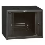 LEGRAND 646201 fali rackszekrény 19'' 9U MAG: 494 SZÉL: 600 MÉLY: 400 antracit egyrészes üvegajtós készre szerelet MAX: 27 kg Linkeo