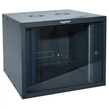 LEGRAND 646215 fali rackszekrény 19'' 21U MAG: 1022 SZÉL: 600 MÉLY: 600 antracit egyrészes üvegajtós készre szerelet MAX: 63 kg Linkeo