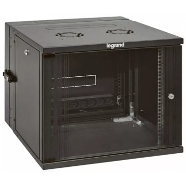 LEGRAND 646223 fali rackszekrény 19'' 15U MAG: 758 SZÉL: 600 MÉLY: 610 antracit kétrészes üvegajtós készre szerelet MAX: 45 kg Linkeo
