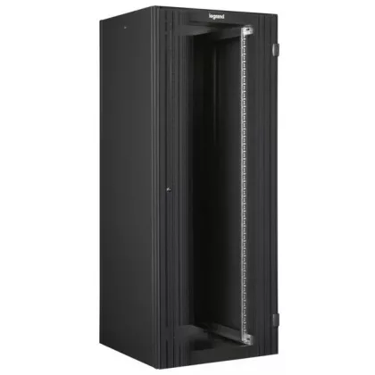 LEGRAND 646763 hálózati állószekrény 19'' 42U SZÉL: 800 MÉLY: 600 MAG: 2026 komplett antracit szimpla üvegajtós MAX: 400 kg készreszerelt Linkeo