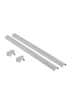 LEGRAND 653067 Additional end cap set for telescopic rod, for 1 or 2 compartment column, aluminum LEGRAND 653067 Additional end cap set for telescopic rod, for 1 or 2 compartment column, aluminum