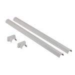   LEGRAND 653067 Additional end cap set for telescopic rod, for 1 or 2 compartment column, aluminum