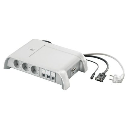   LEGRAND 653575 Desktop distribution station, 8x2P+F, Switch 6 ports